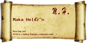 Maka Helén névjegykártya